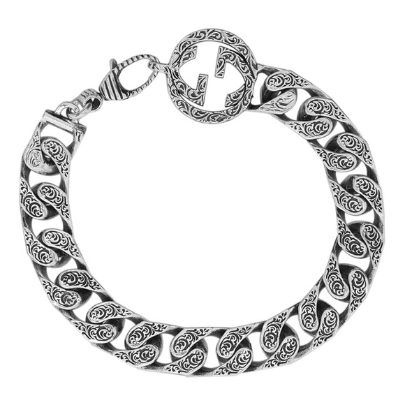 Interlocking GUCCI G Silver Bracelet - Picture 2 of 2